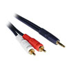 1.5ft VELOCITY 3.5mm (Stereo Male to Dual RCA Male Y-cable)