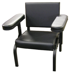 Black Adjustable Arm Subjects Chair