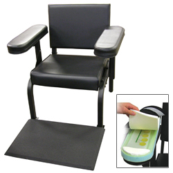 Vinyl Subject''s Chair with Arm and Feet Activity Sensors