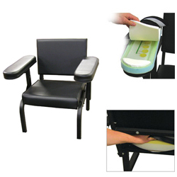 Vinyl Subject's Chair with Seat and Arm Activity Sensors