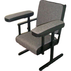 Gray / Black Adjustable Arm Subjects Chair