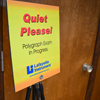 Polygraph Exam Sign with Tripod