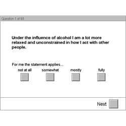 Questionnaire Concerning Functional Drinking - FFT - 50 Administration License